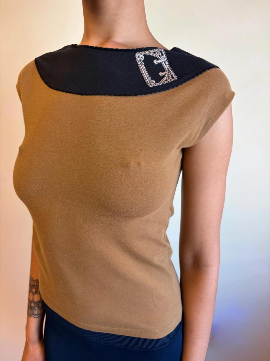 Vintage Chantal Thomass Shirt with Embroidered Buckle product image