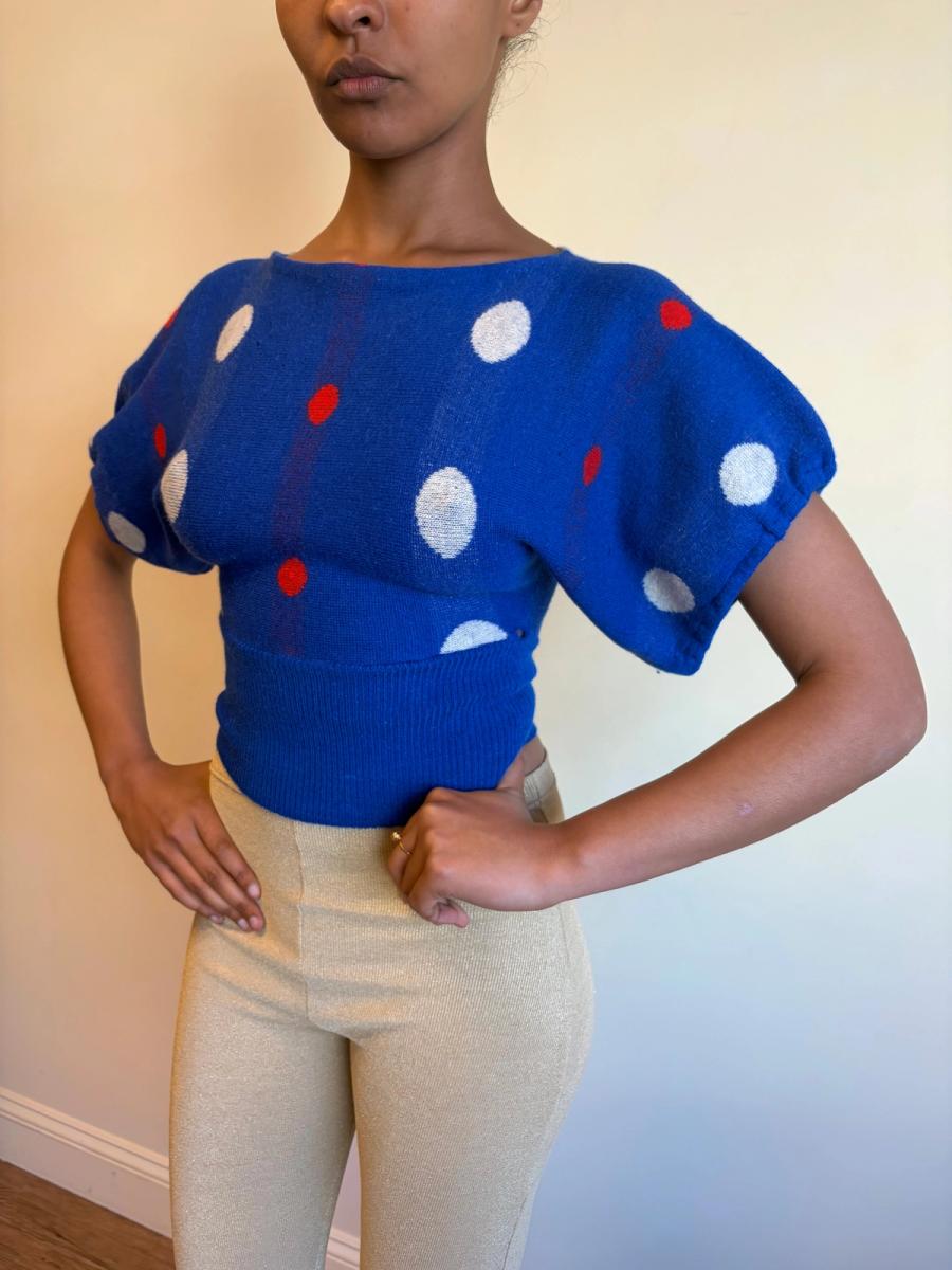 80s Dorothée Bis Polka Dot Sweater product image