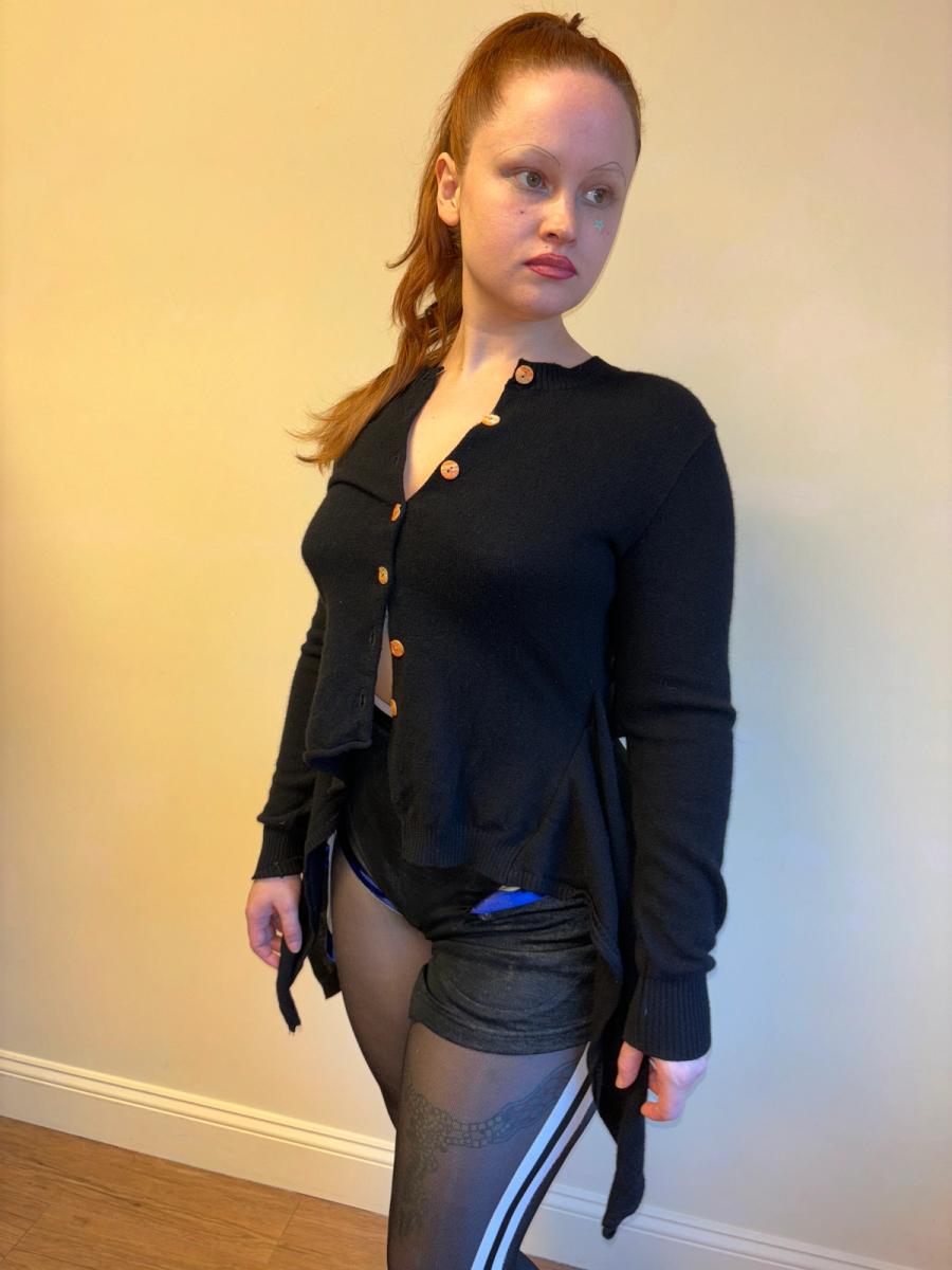 90s Jane Marple Dans Le Salon Cardigan With Ties product image