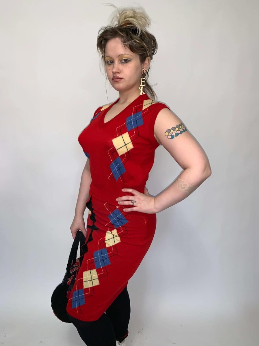 1980s Vivienne Westwood Argyle Knit Set product image