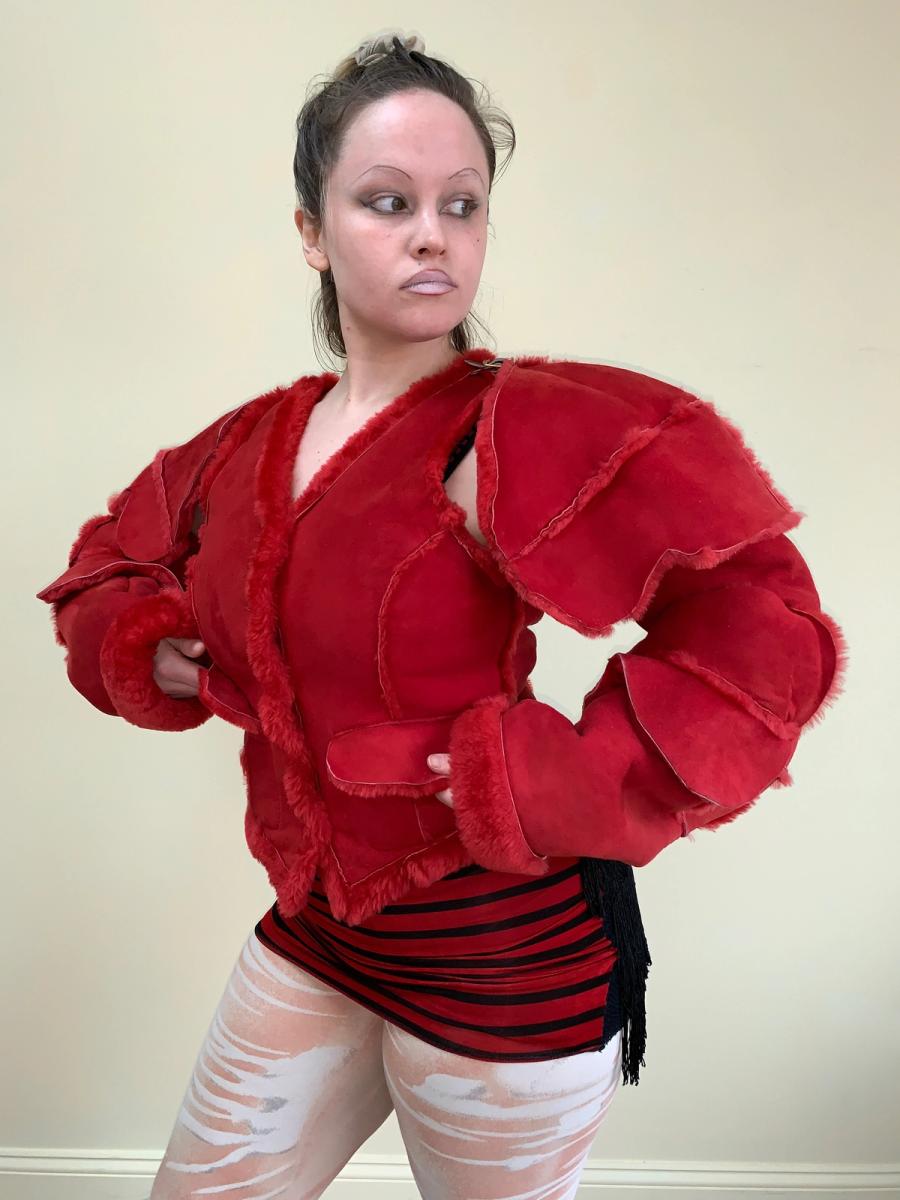 Vivienne Westwood A/W 1988 "Time Machine" Shearling Armour Jacket product image