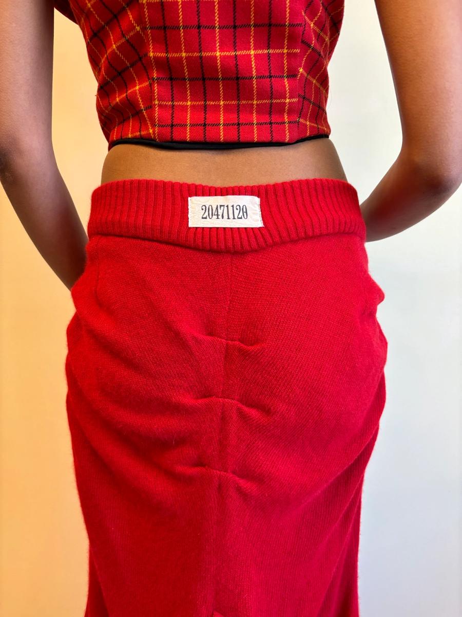 20471120 Red Knit Mermaid Skirt product image