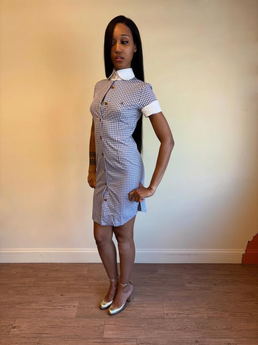 90s Vivienne Westwood Checked Dress with Hi-Collar  product image