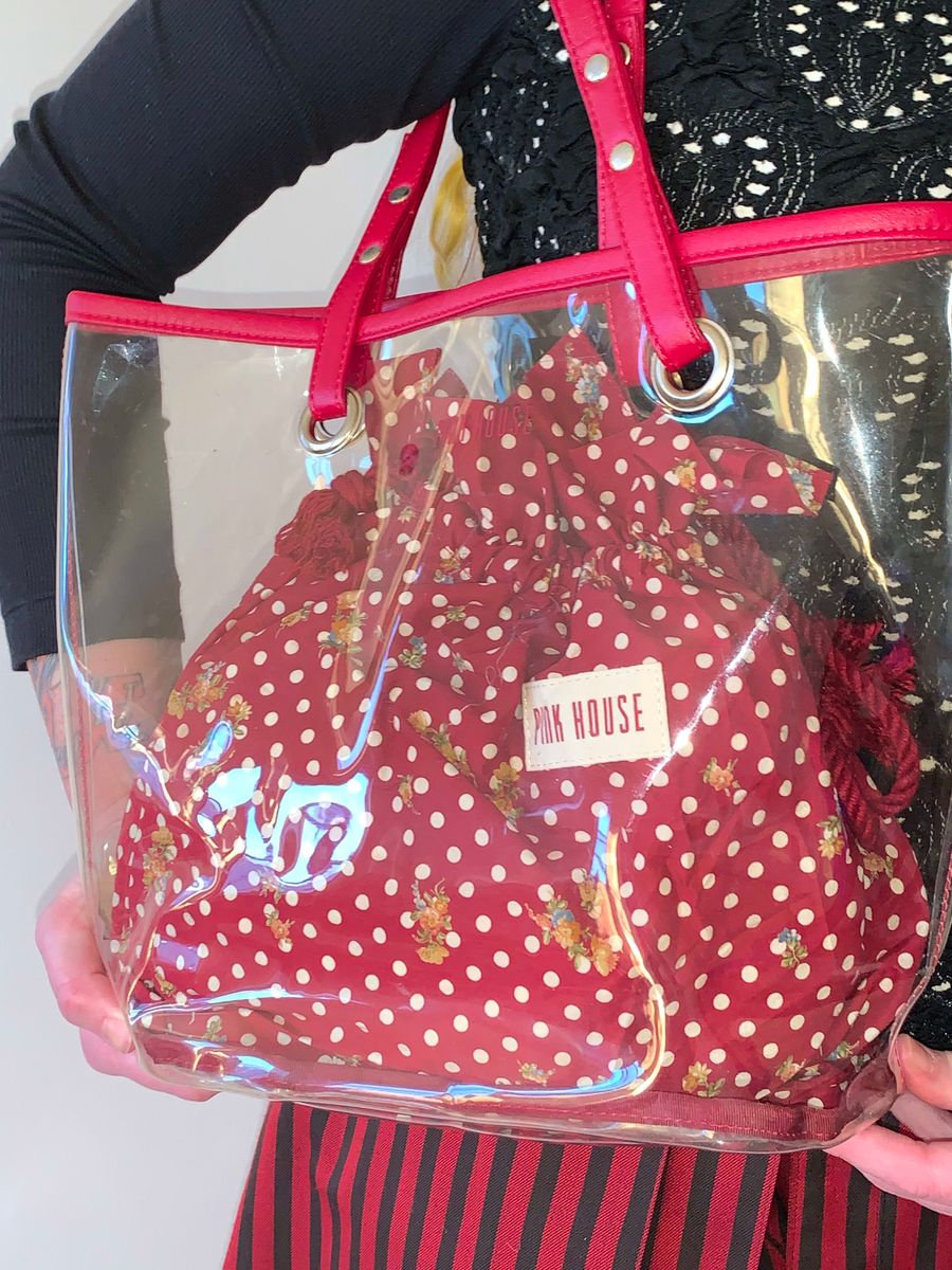 Pink House Vinyl Tote with Reticule product image