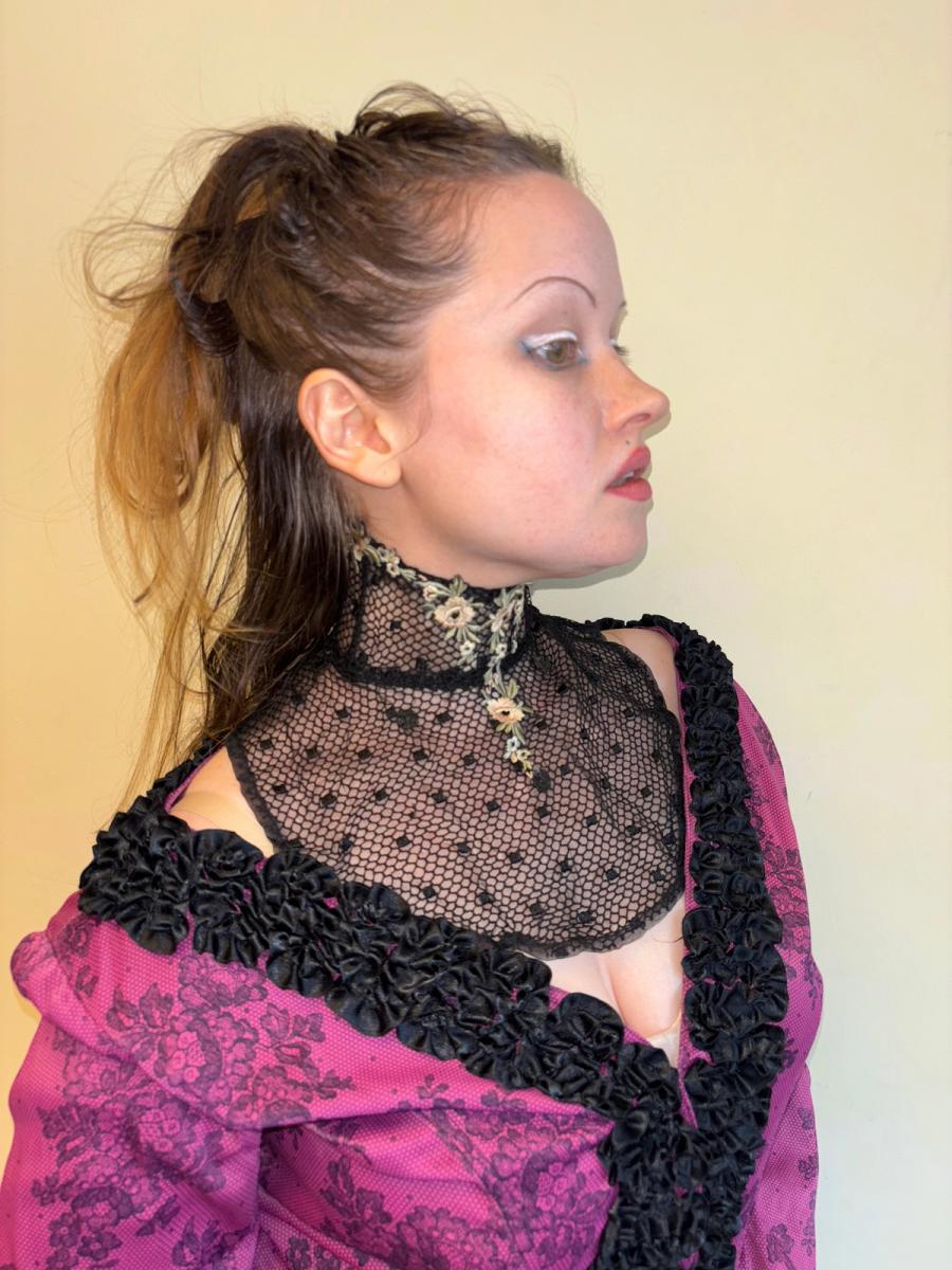 Black Lace Boned Guimpe product image