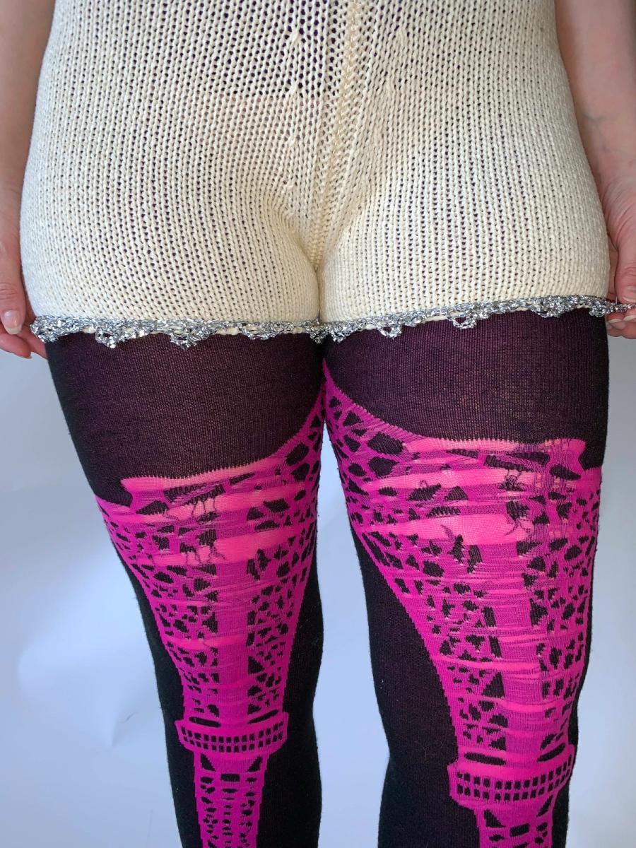 Nozomi Ishiguro Knit Tinsel Shorts product image