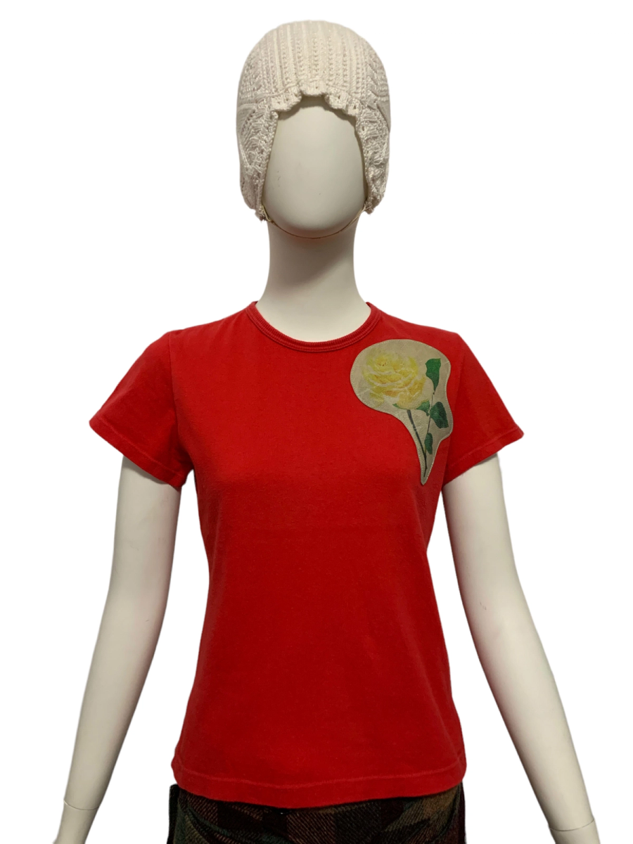 Beauty: Beast Leather Rose Patchwork Top product image