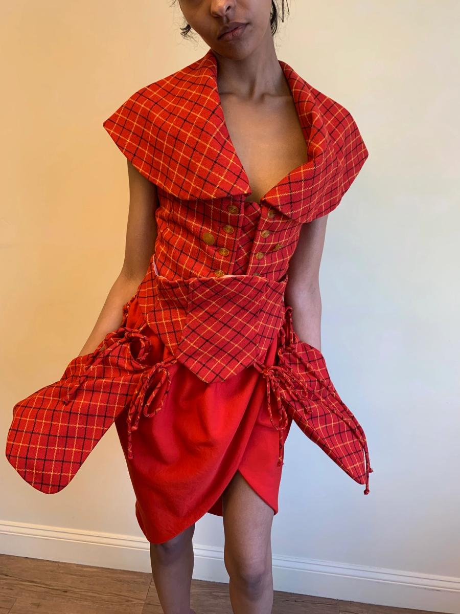 1996 Vivienne Westwood 'Vive la Cocotte' Tartan Waist Corset product image