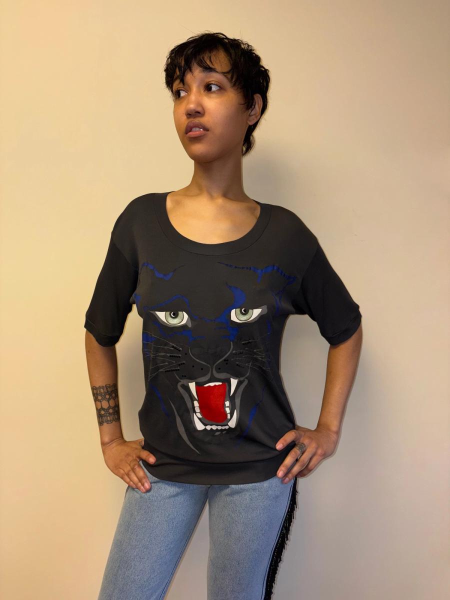 80s Krizia Slinky Panther Top product image