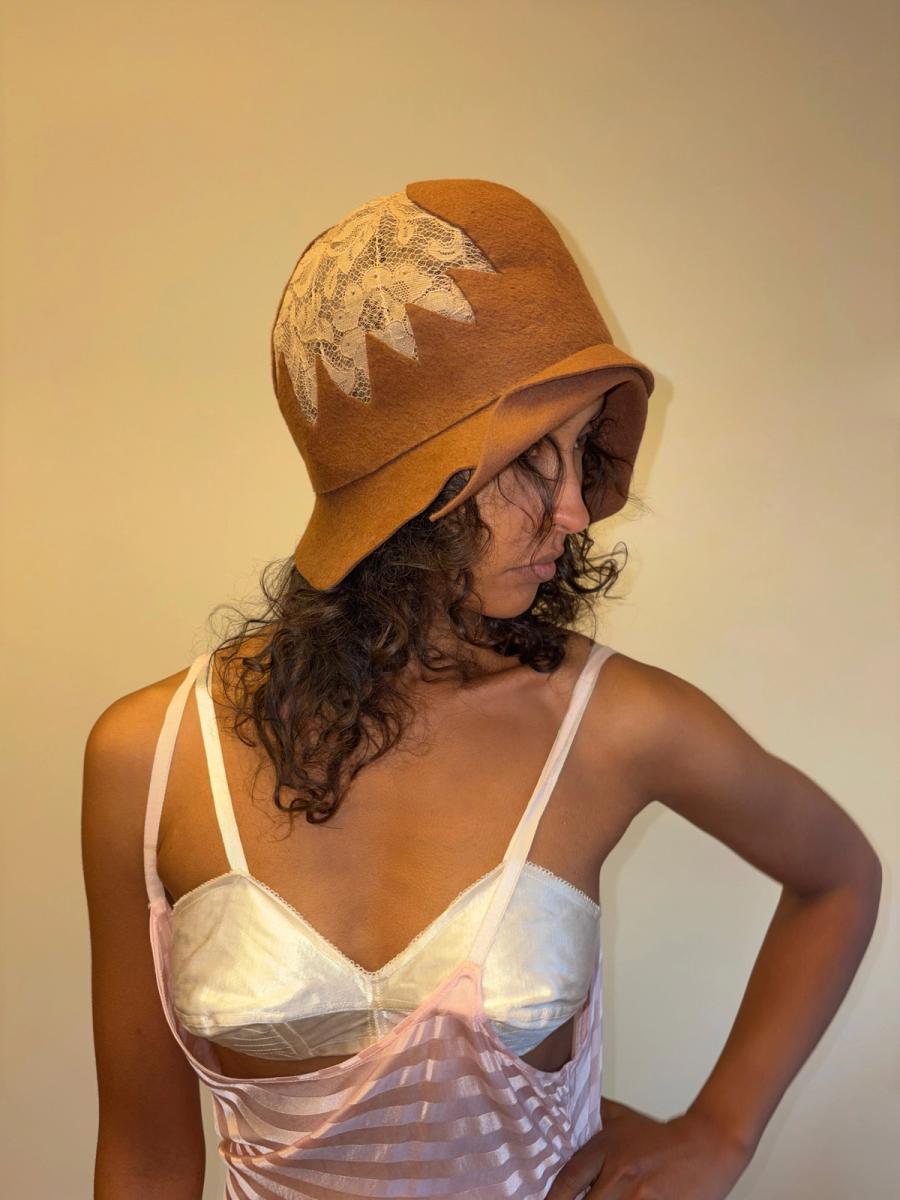20s Lace Cutout Cloche Hat product image