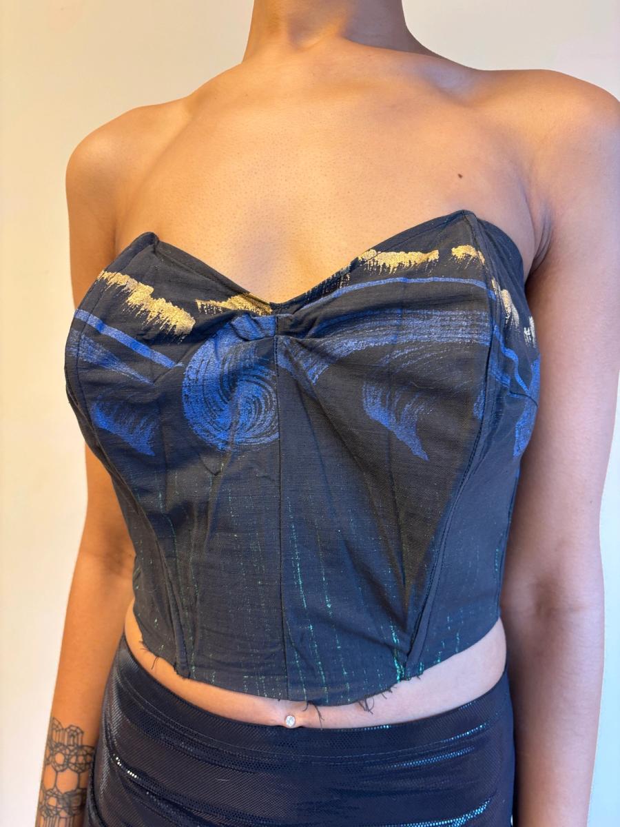 1950s Hand Painted Bodice product image