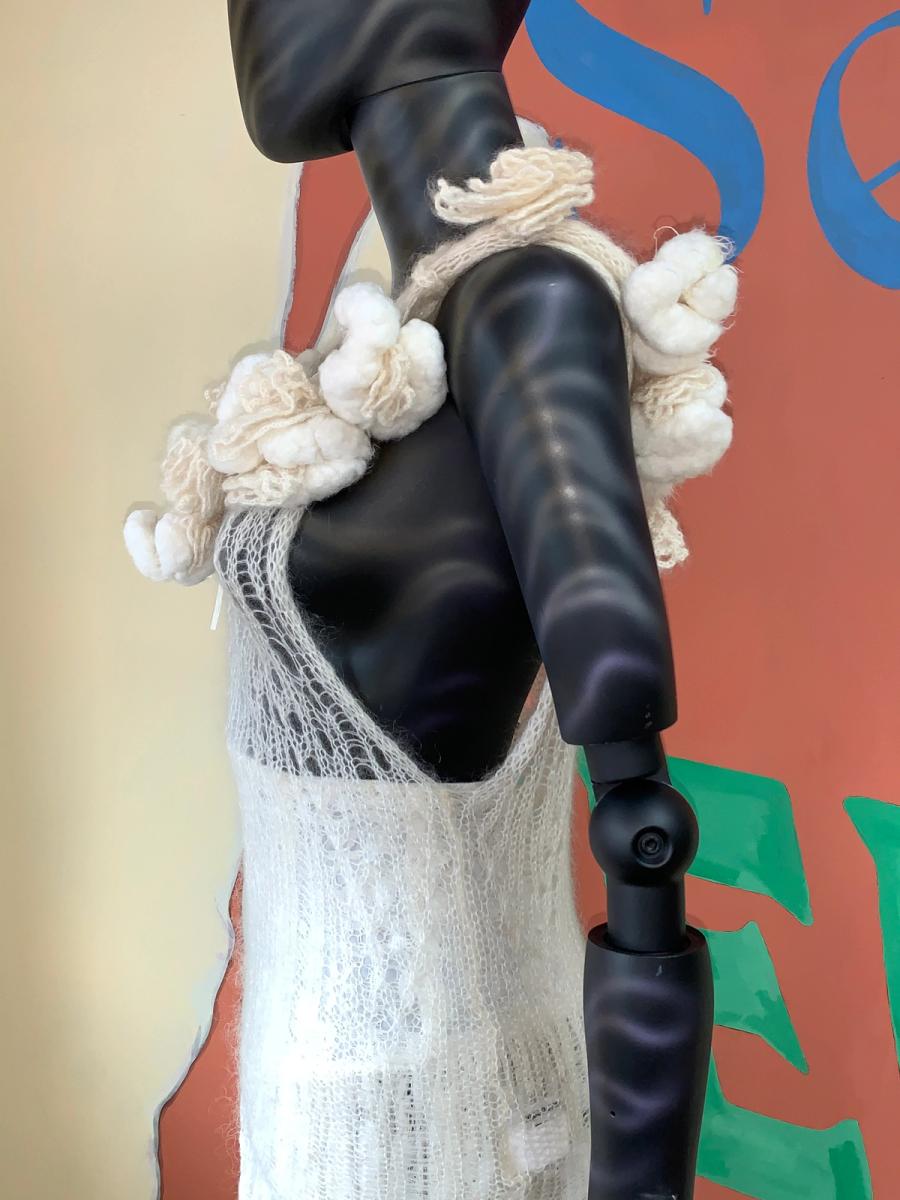 20,000,000 fragments Mohair Knit Top with Sculptural Neckline product image