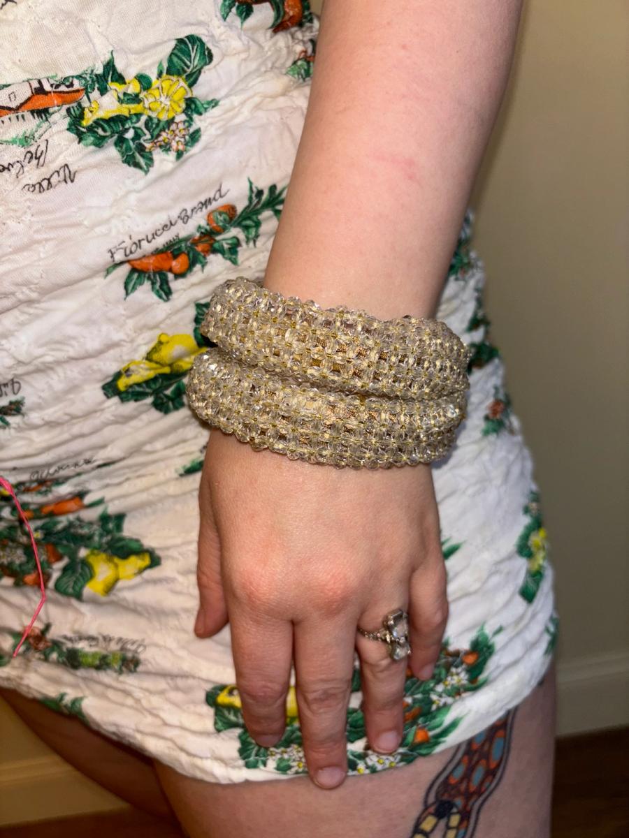 1960s Glass Bead and Rope Bracelet product image