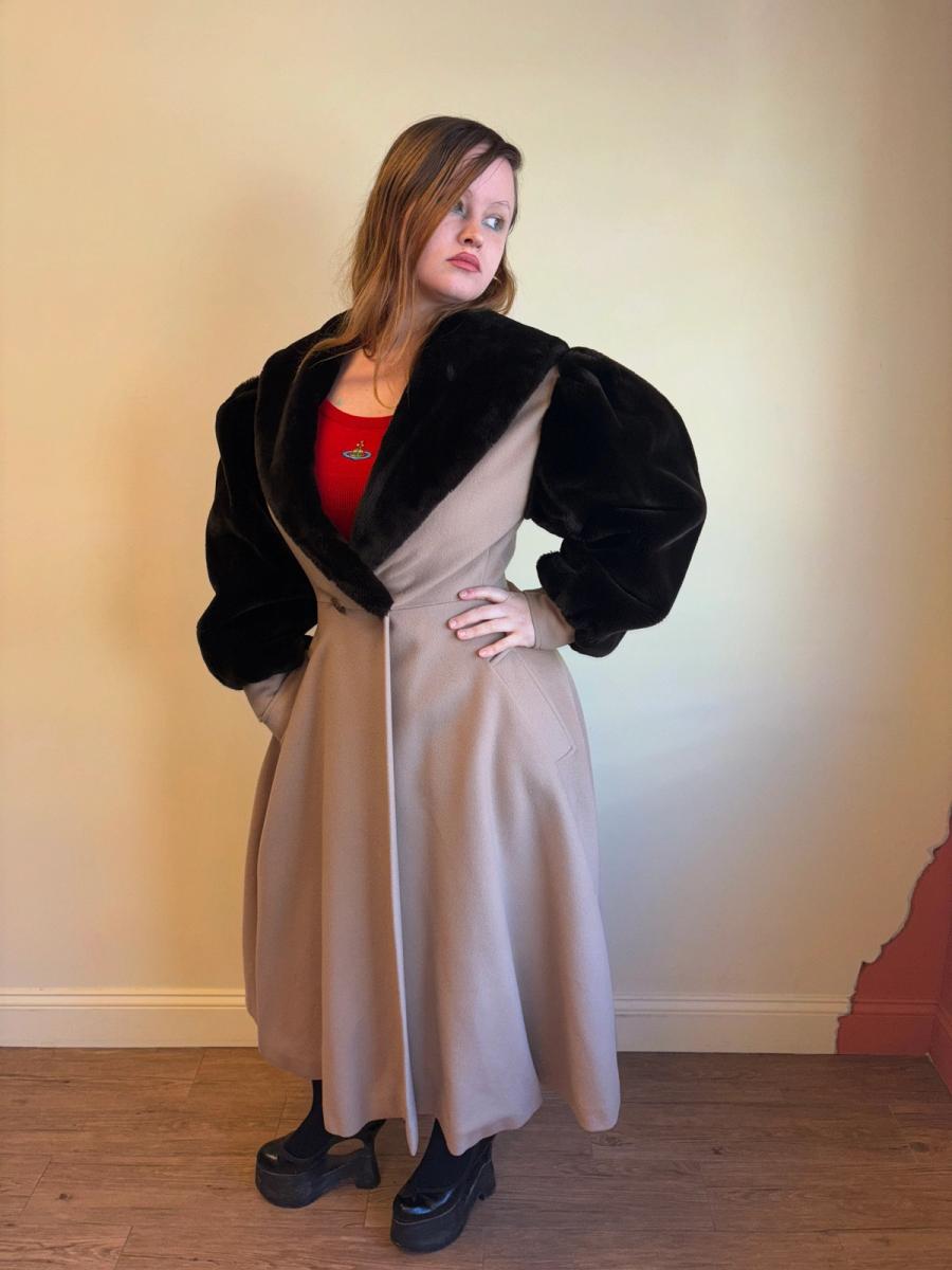 Angelo Tarlazzi Plush Accent Swing Coat  product image