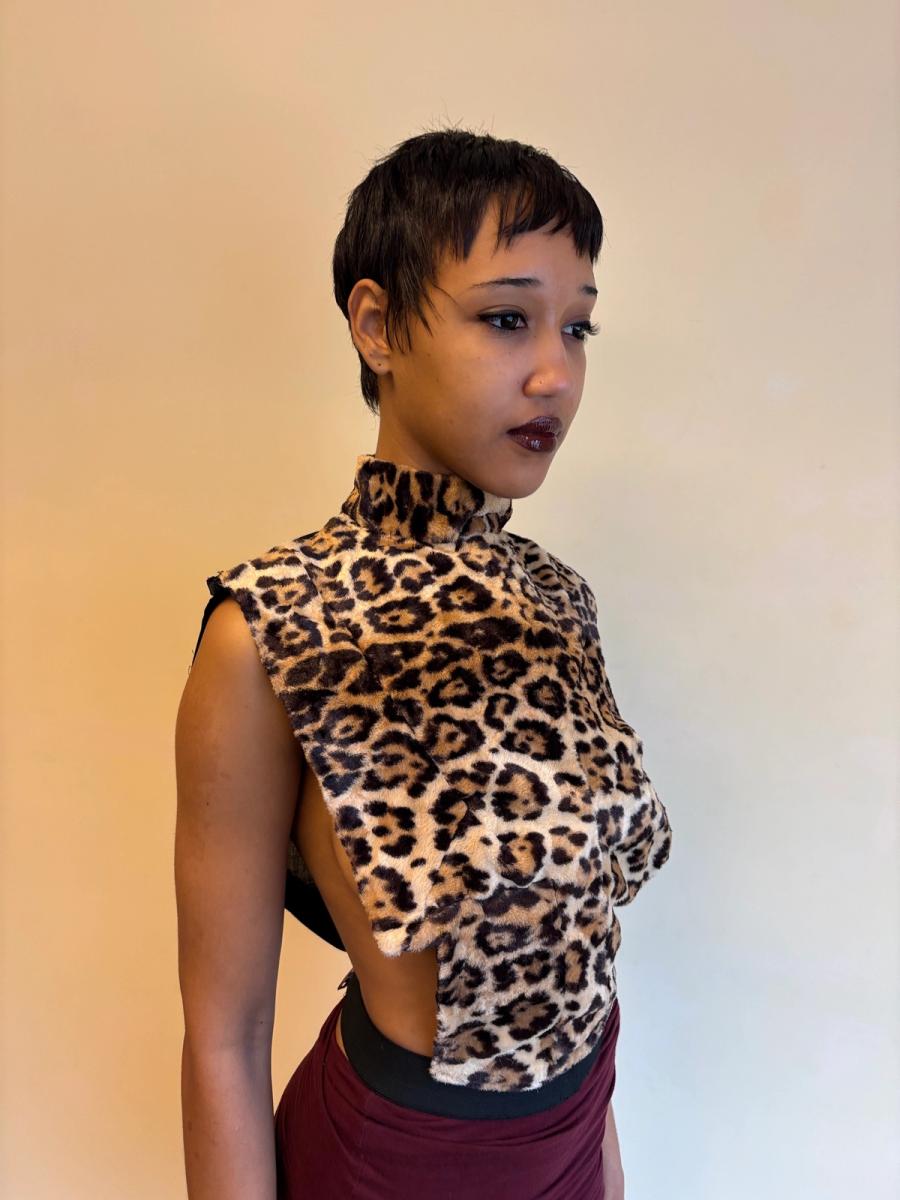 1940s Faux Fur Leopard Dickie product image