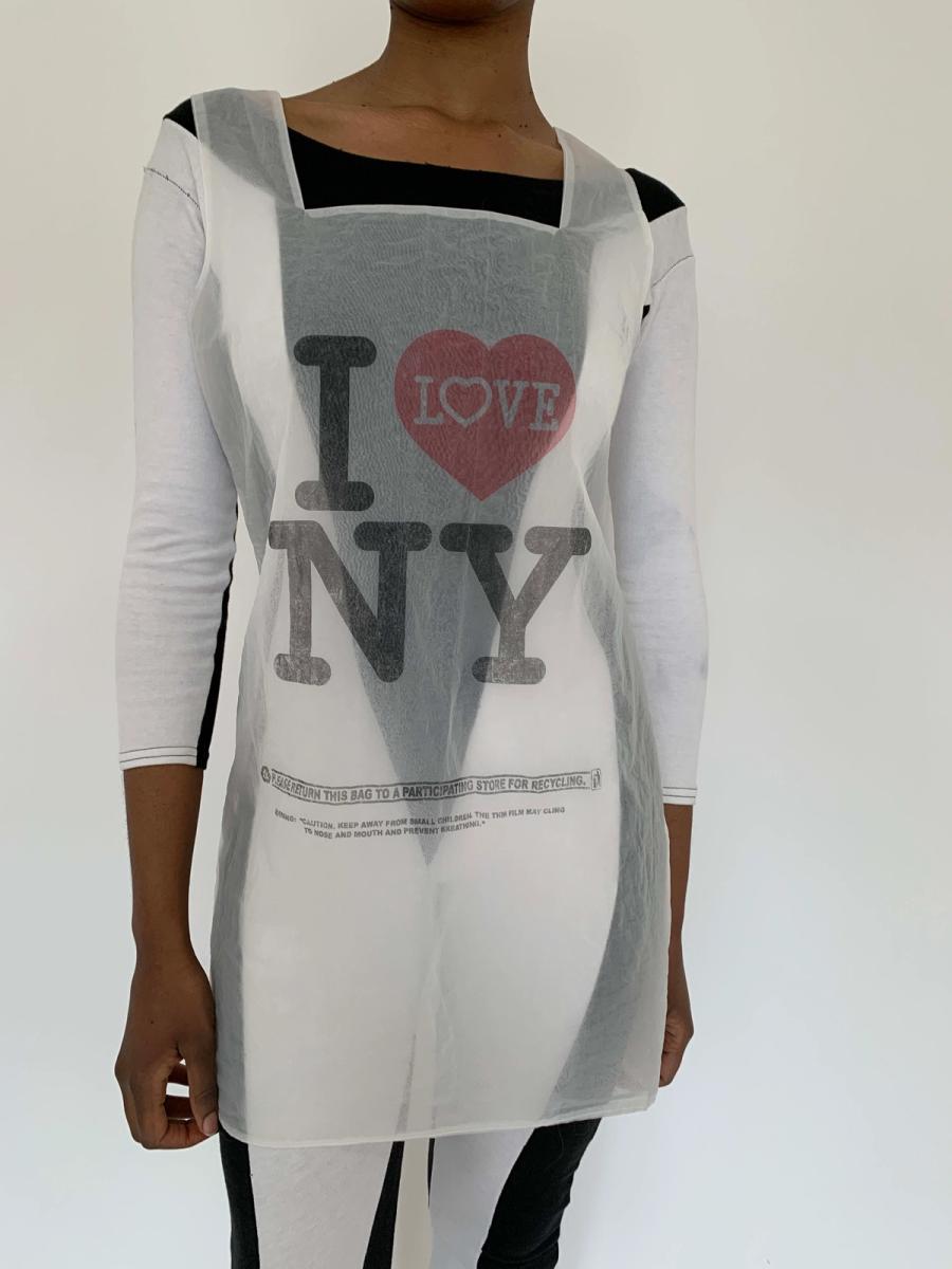 Jeremy Scott "I Love NY" Plastic Bag Dress product image