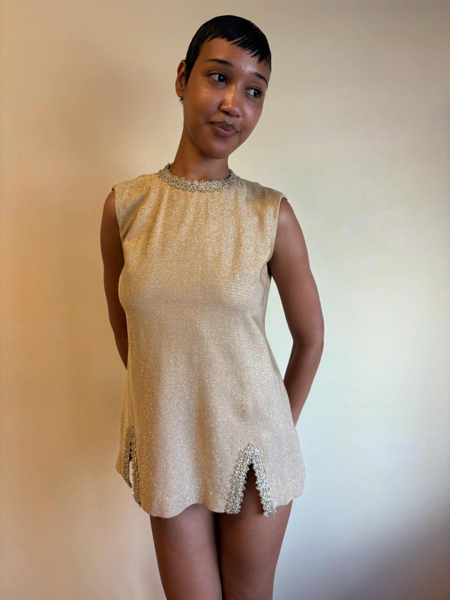 1960s Lurex Minidress product image