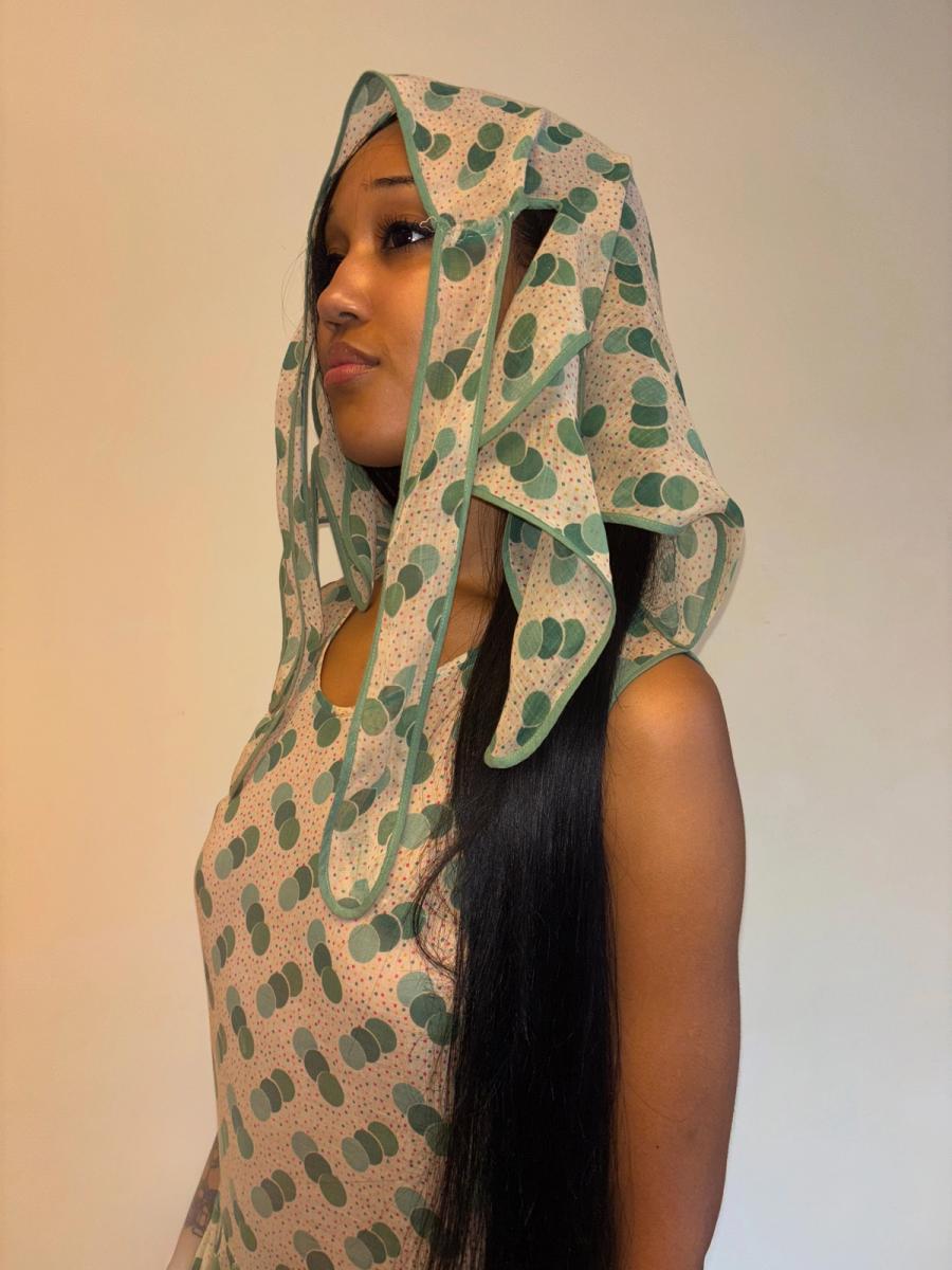 1920s Green Polka Dot Voile Day Dress product image