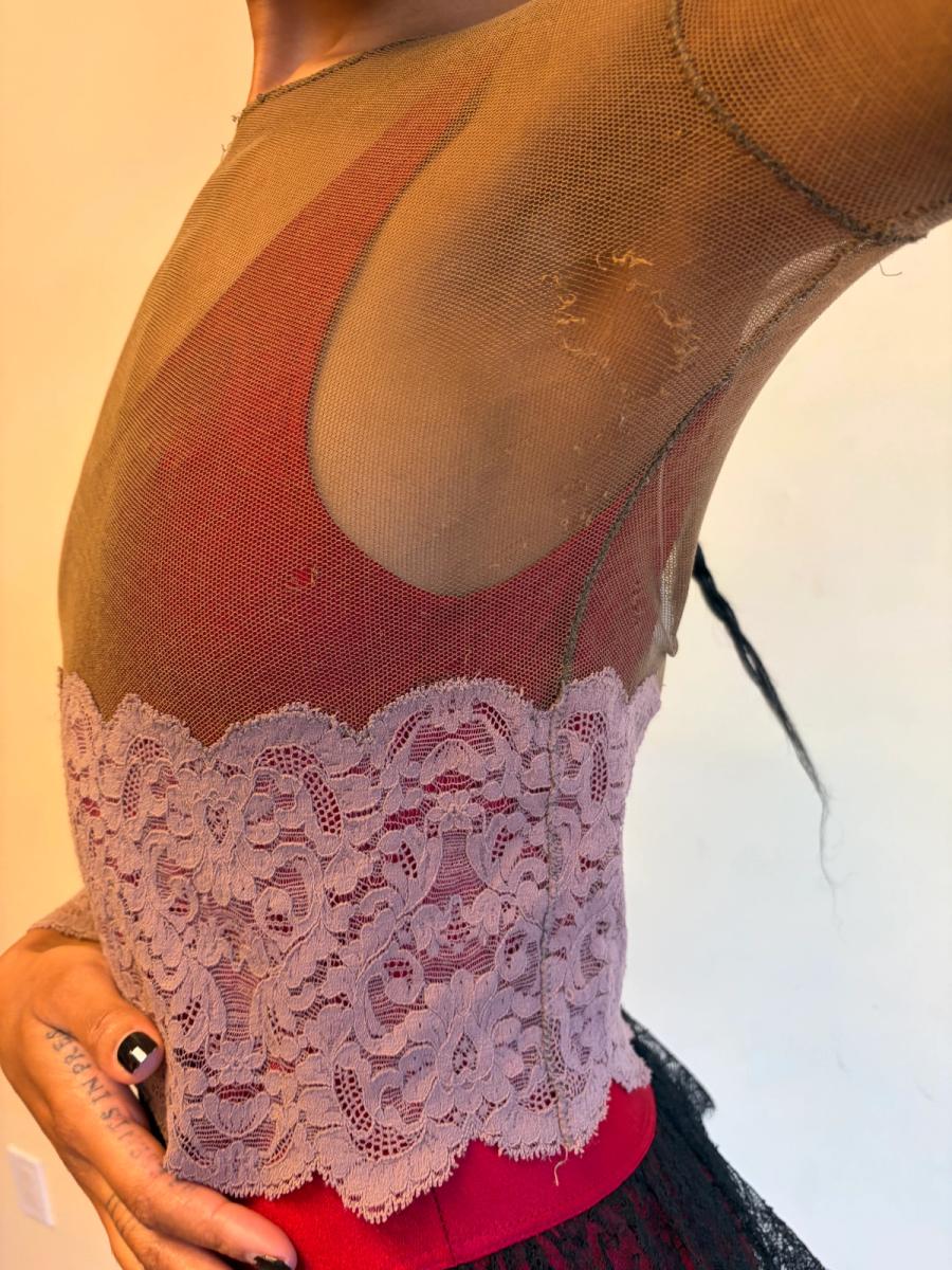 Vintage Jean-Paul Gaultier Mesh and Lace Top product image
