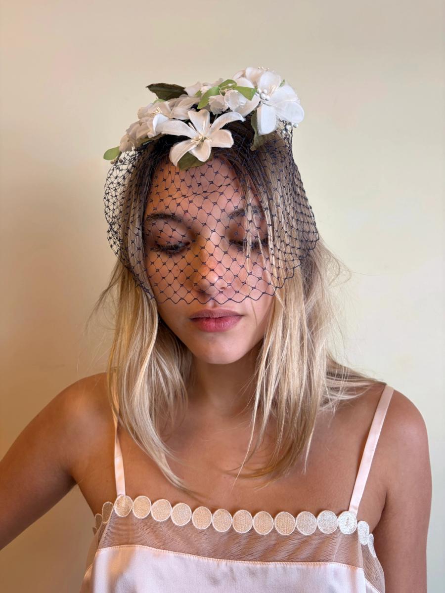Midcentury Floral & Net Veil  product image