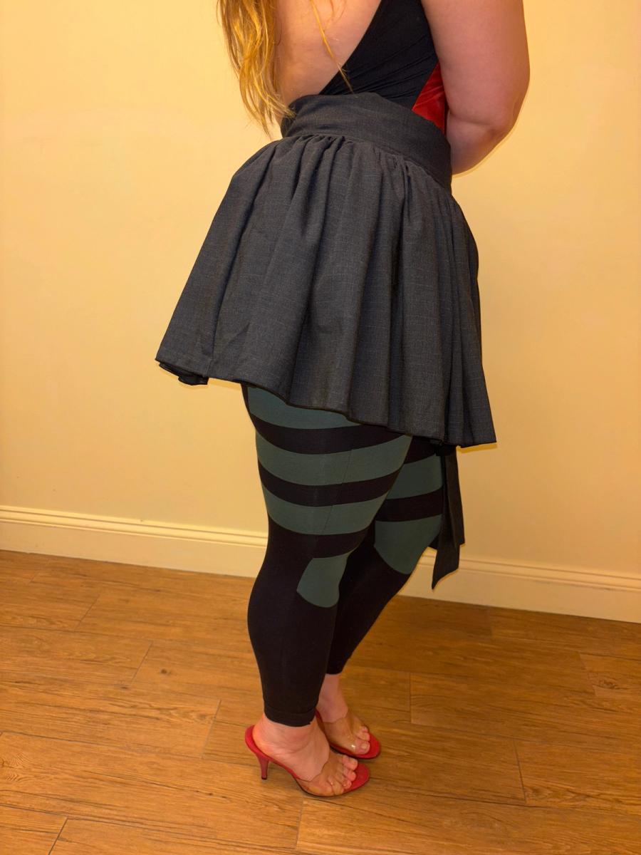 20471120 Pinstripe Miniskirt With Peekaboo Petticoat product image