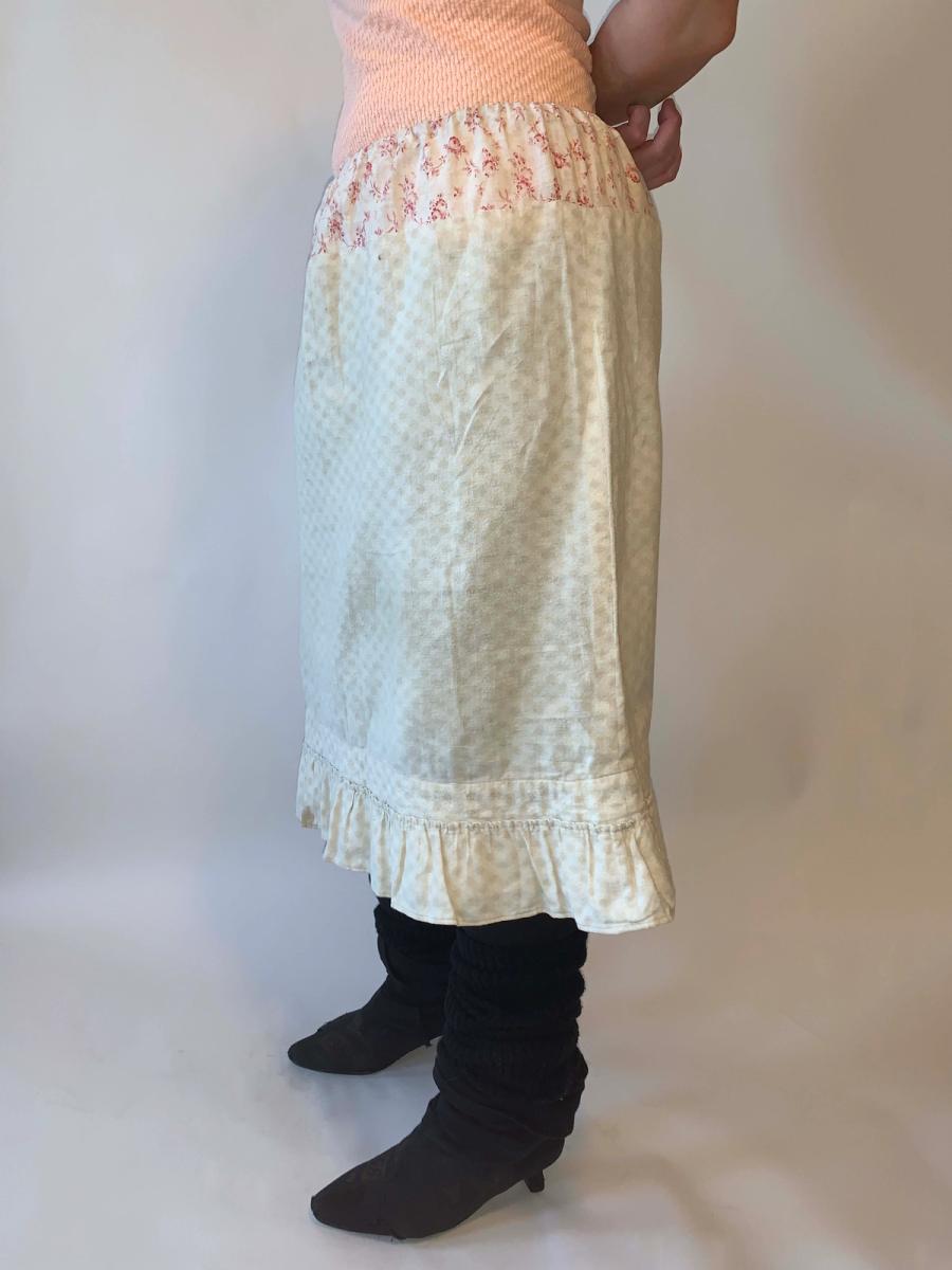 French Antique Flannel Petticoat
