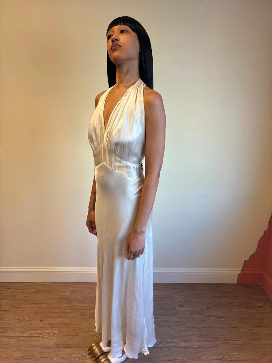 1930s Liquid Satin Jean Harlow Gown  product image