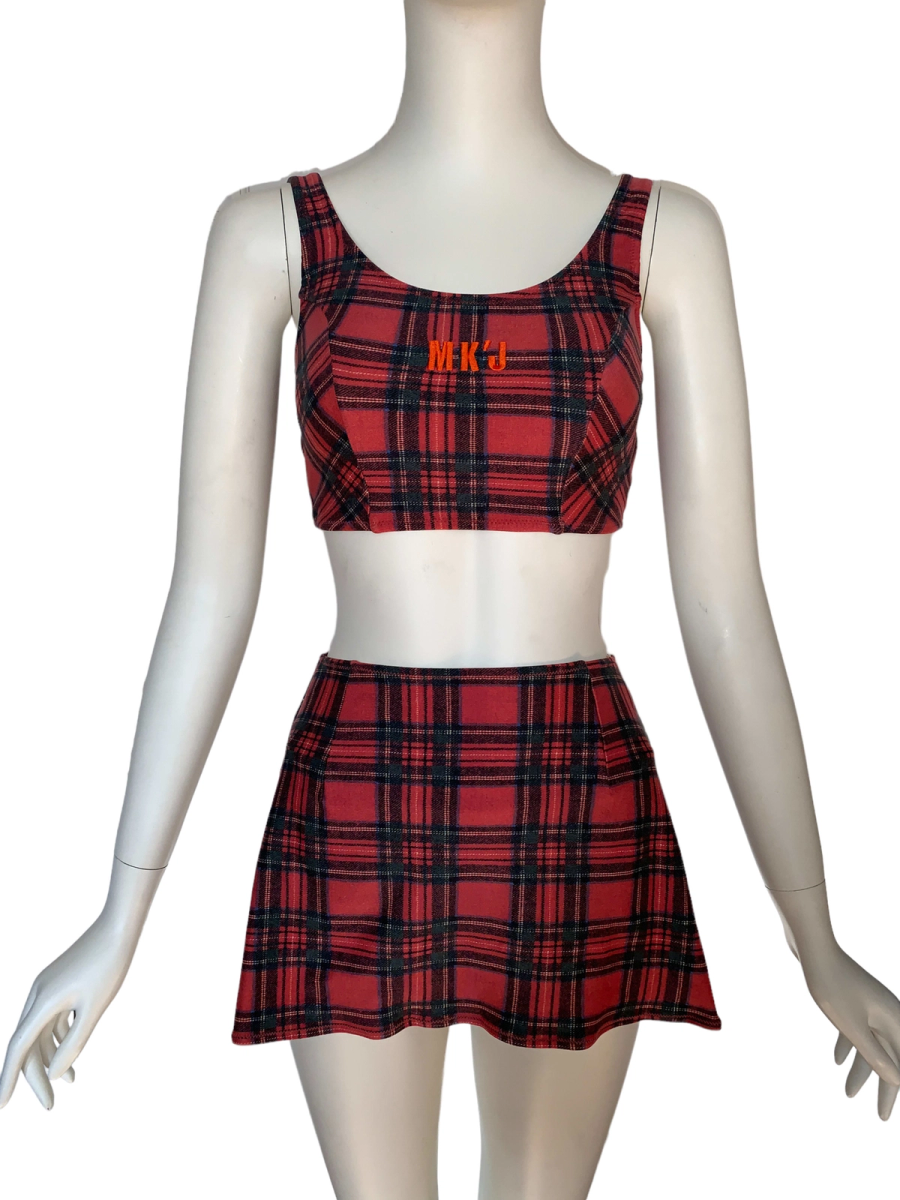 90s Michiko Koshino Plaid Swim Set product image