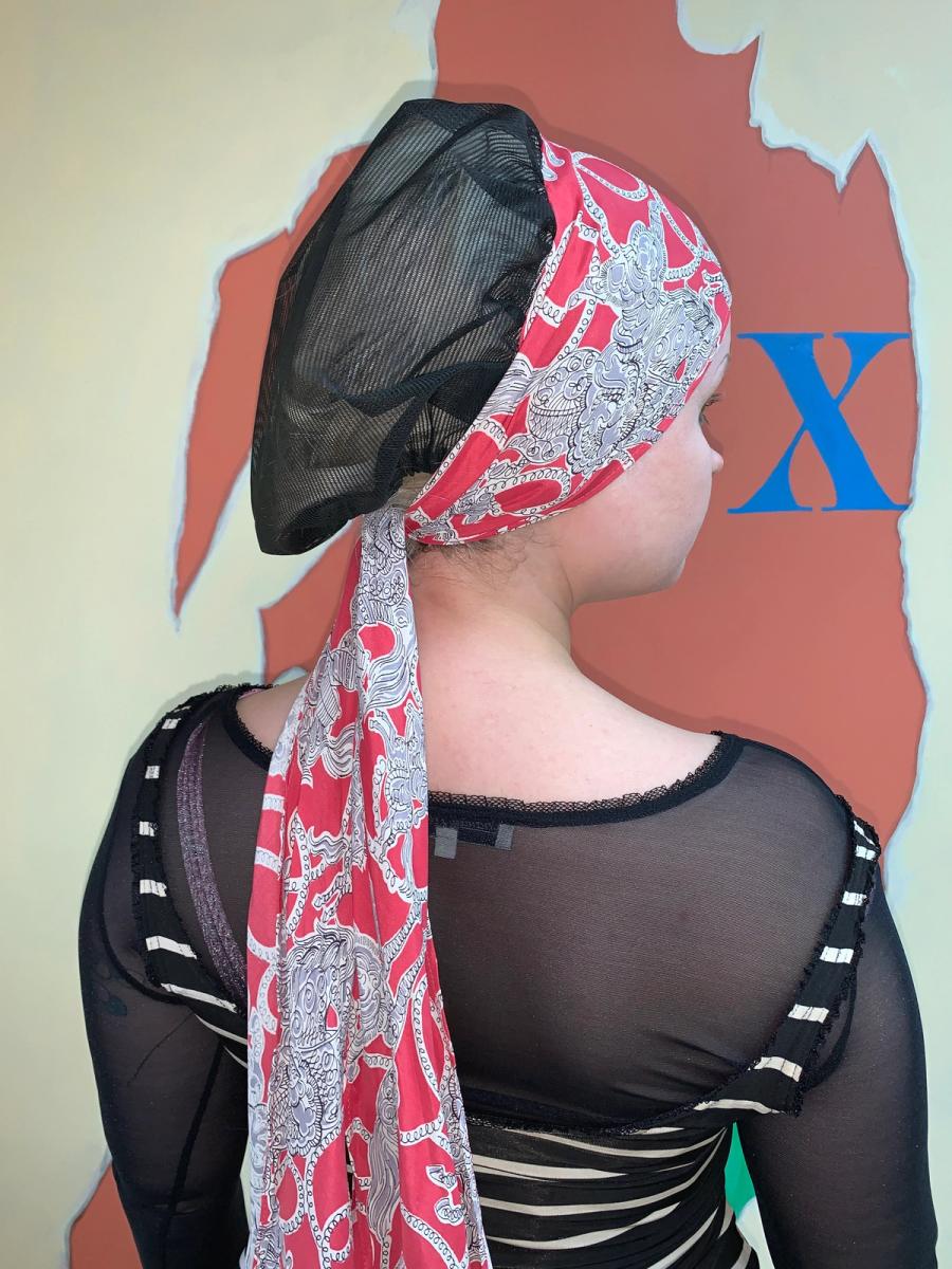 1940s Horse Print "Scarf-A-Net" Headpiece product image