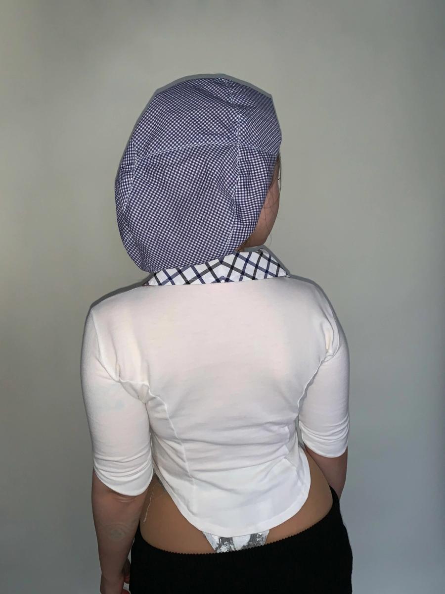 1980s Vivienne Westwood Oversized Gingham Hat product image