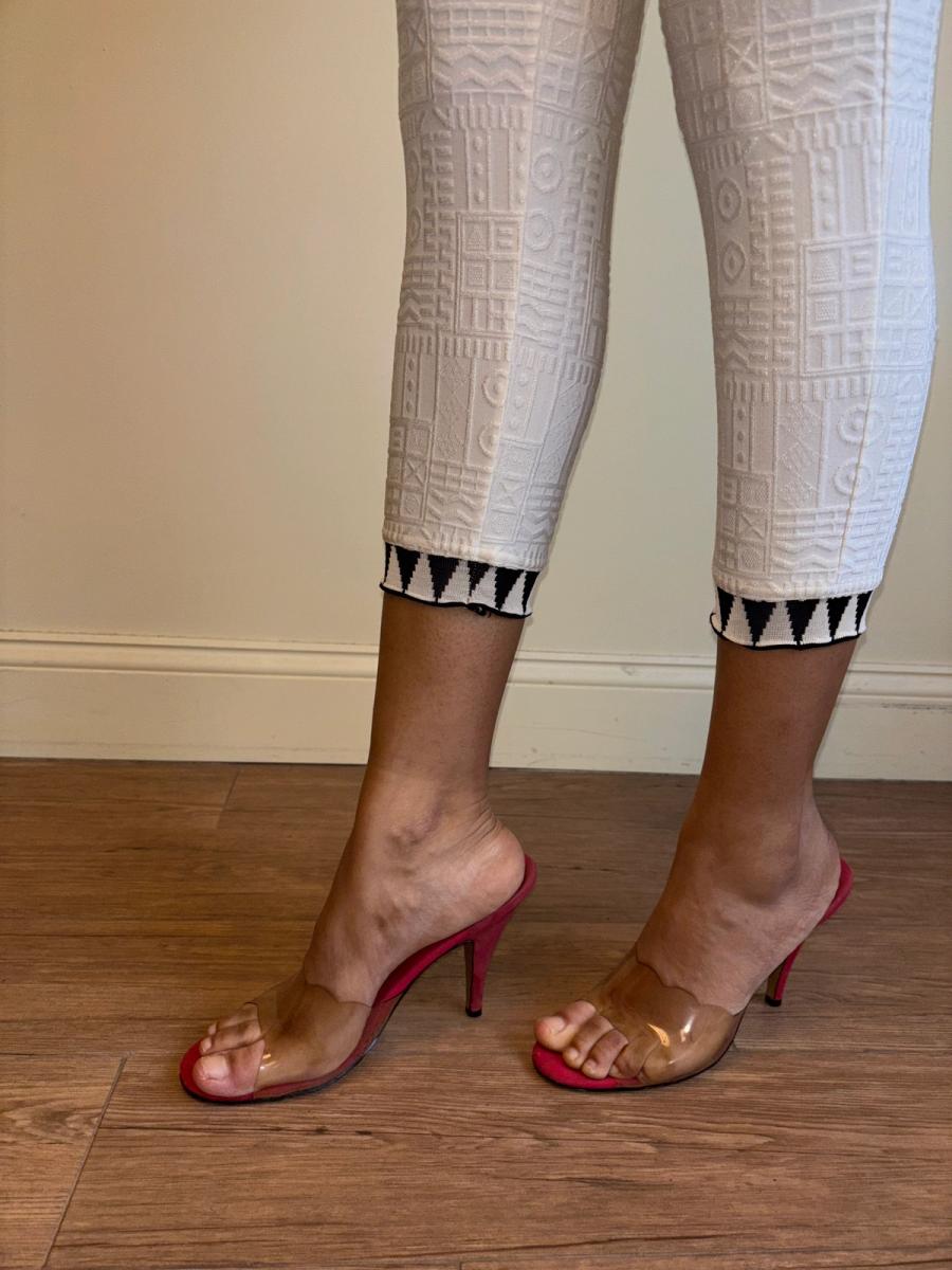 90s Ozbek Textured Print Leggings product image