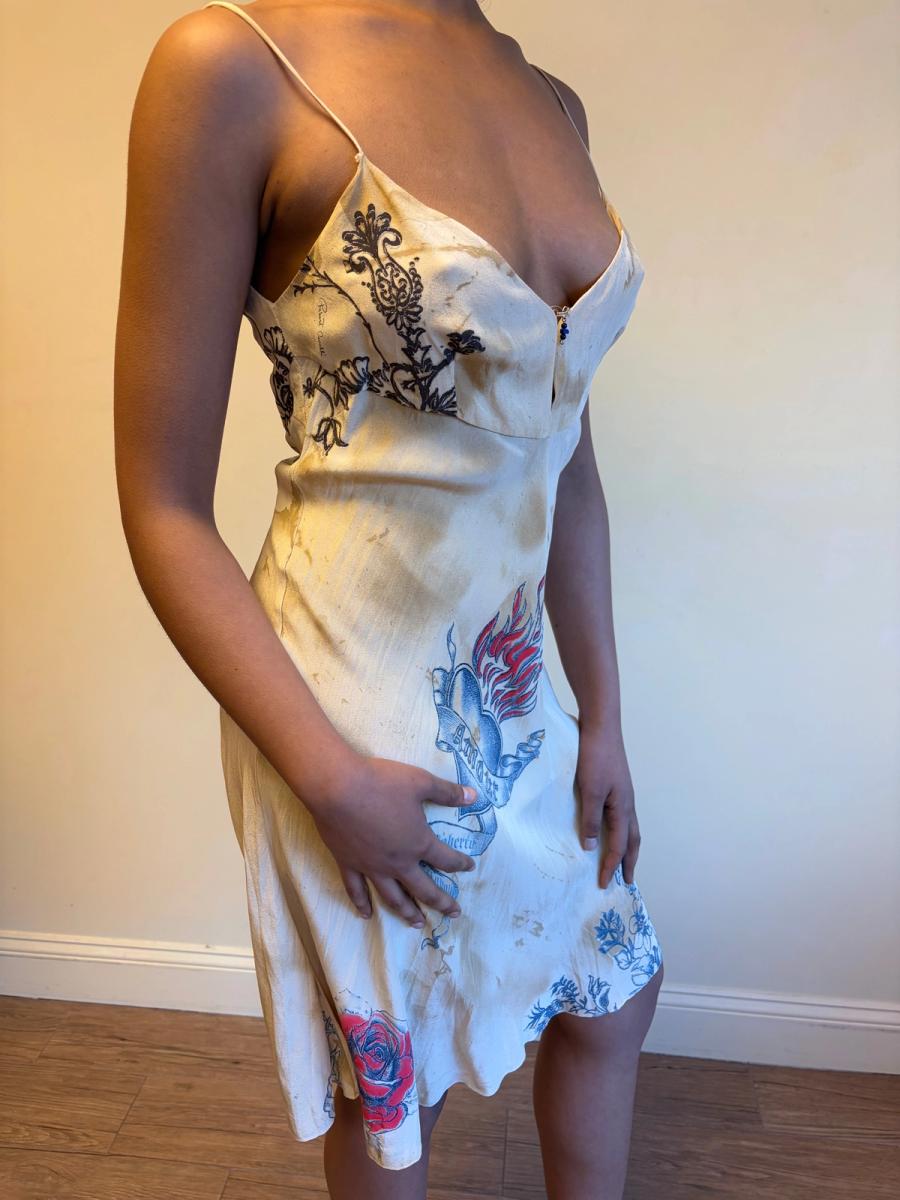 Roberto Cavalli Aged Tattoo Print Slip product image