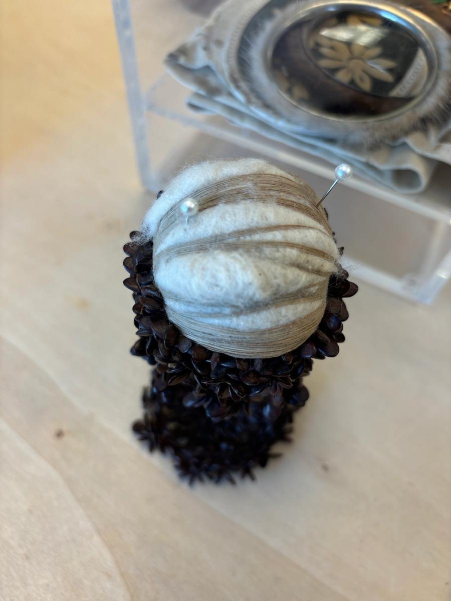 19th Century Seed Bead Pin Cushion product image