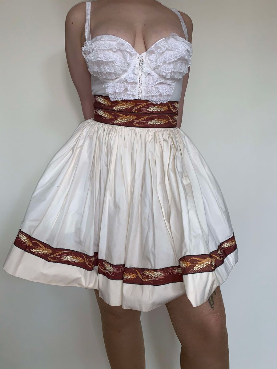 Chantal Thomass Wheat Grosgrain Skirt product image