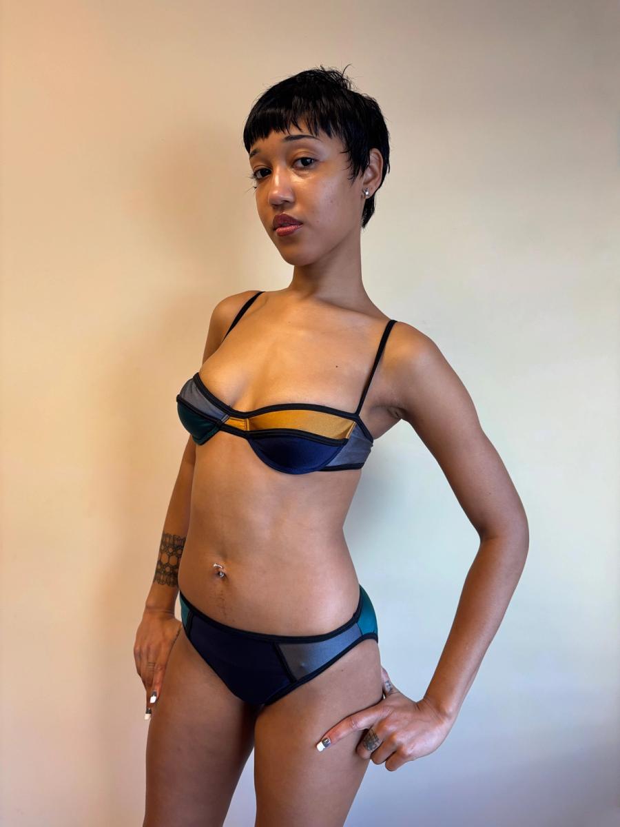 Vintage Chantal Thomass Color Blocked Bikini product image