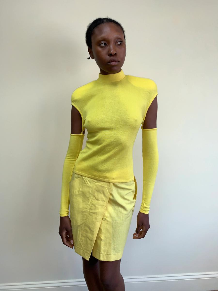Thierry Mugler Late 80s- Early 90s Detached Arms Knit Top product image