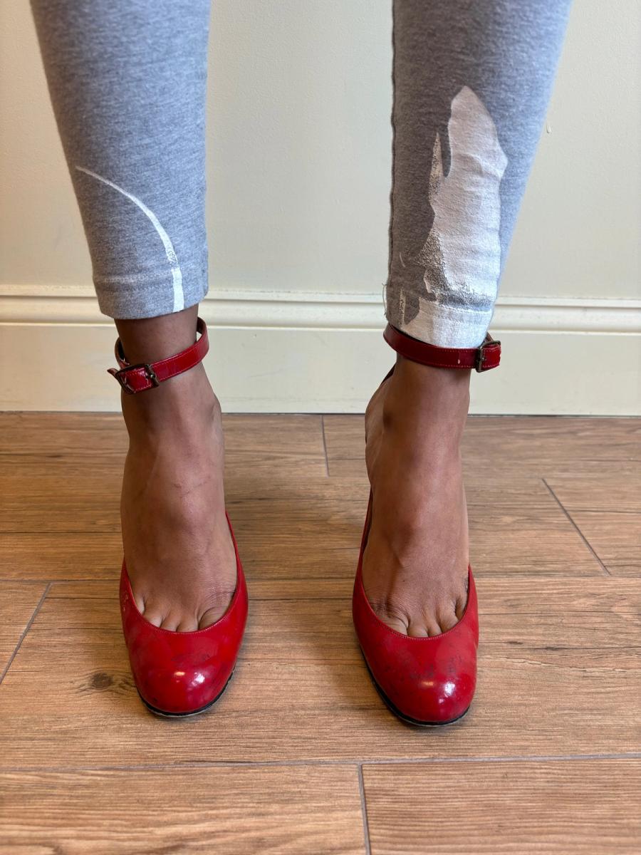1980s Vivienne Westwood Almond- Toe Tart Red Pumps product image