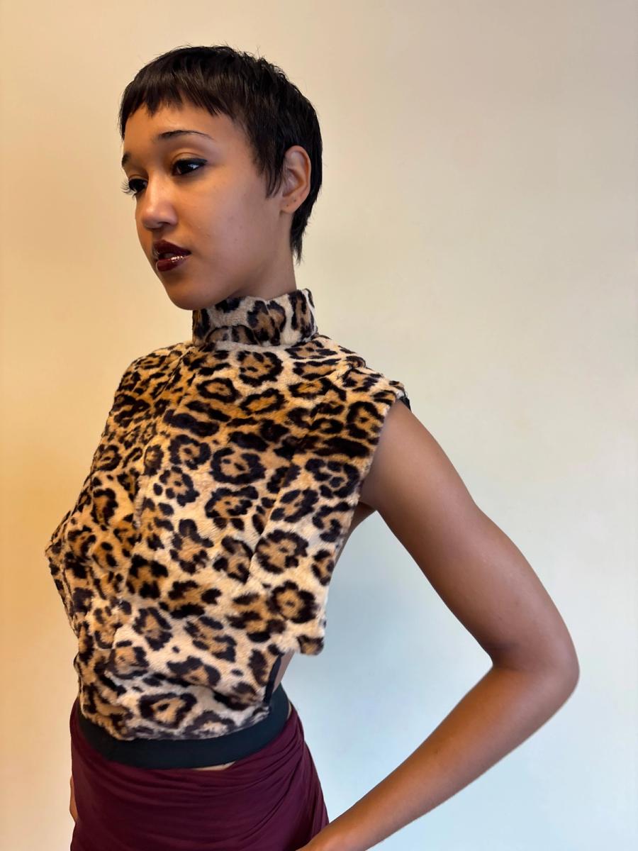 1940s Faux Fur Leopard Dickie product image