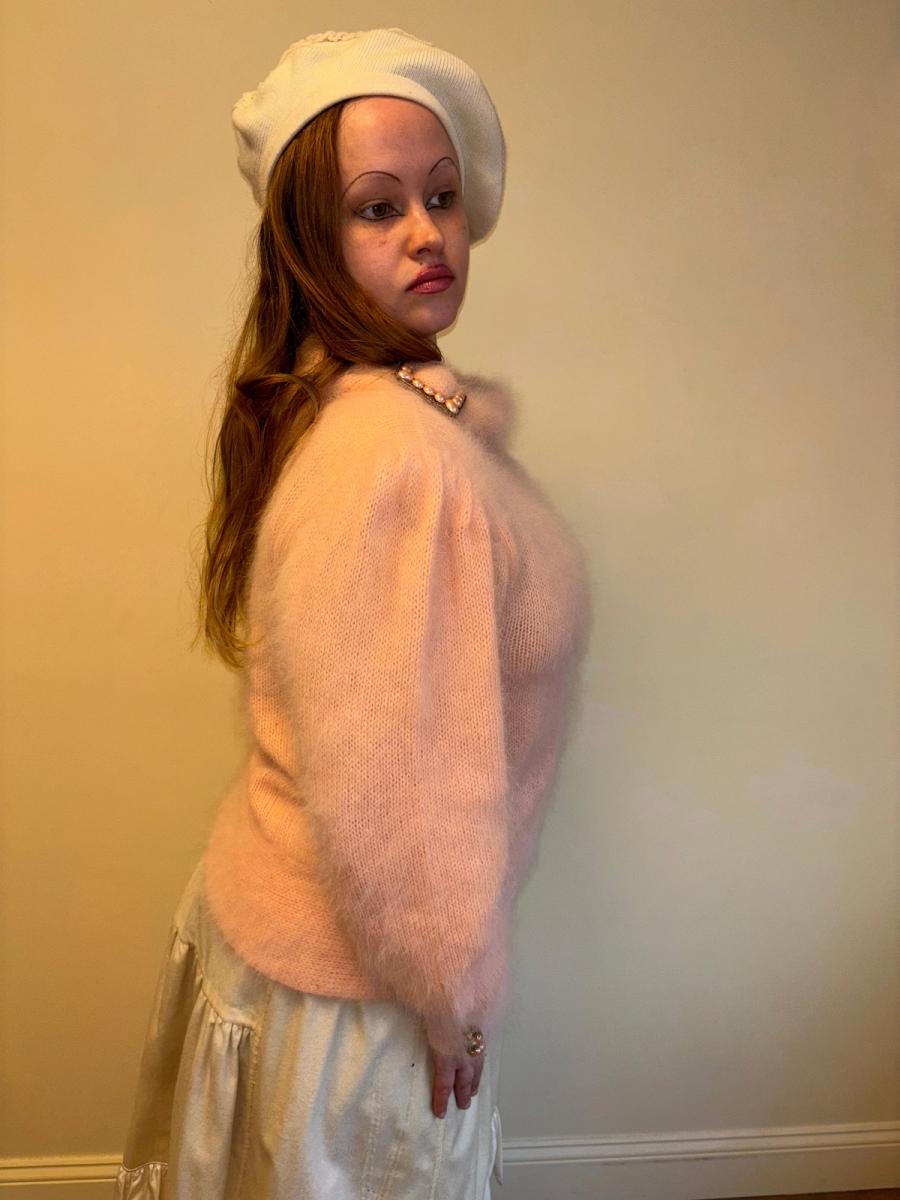 1980s Angora Pink Sweater product image