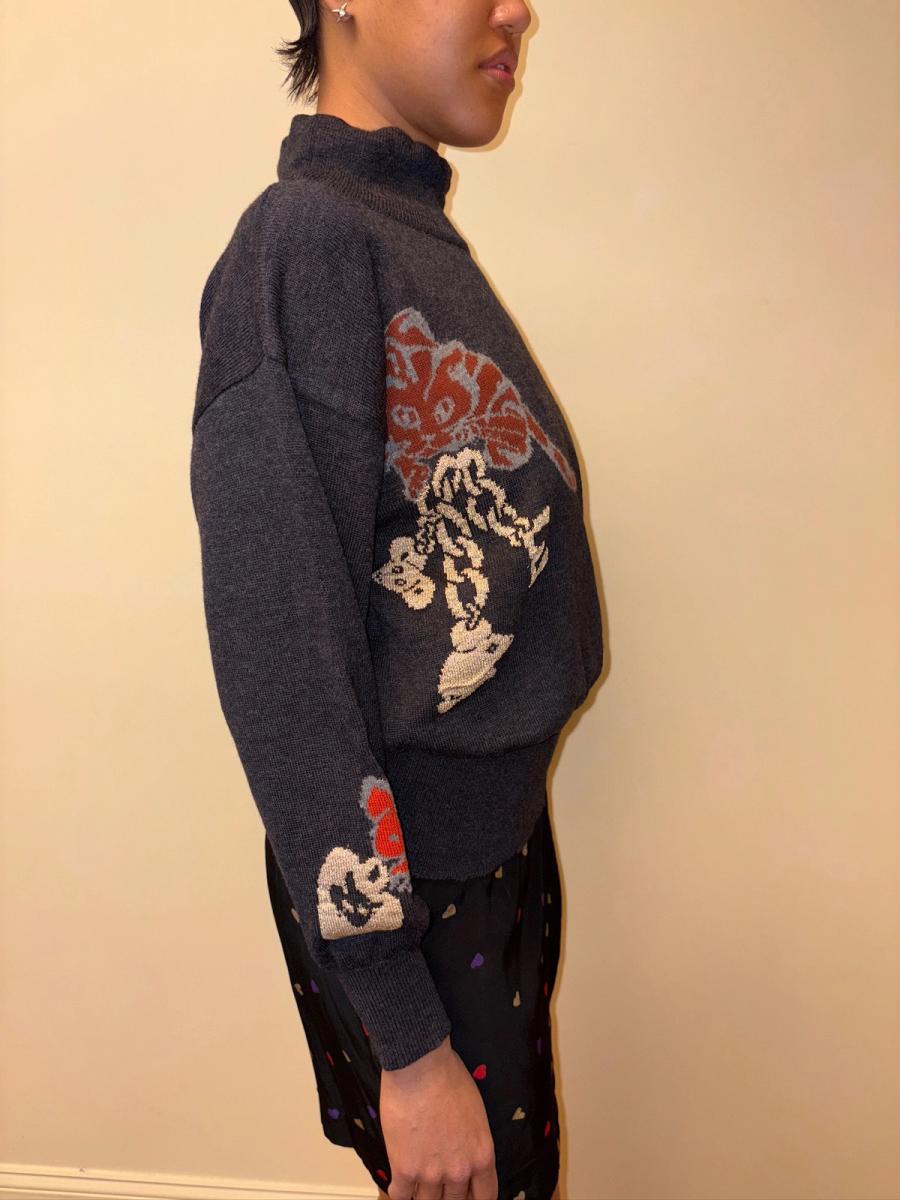 80s Escada Cat and Mouse Sweater product image