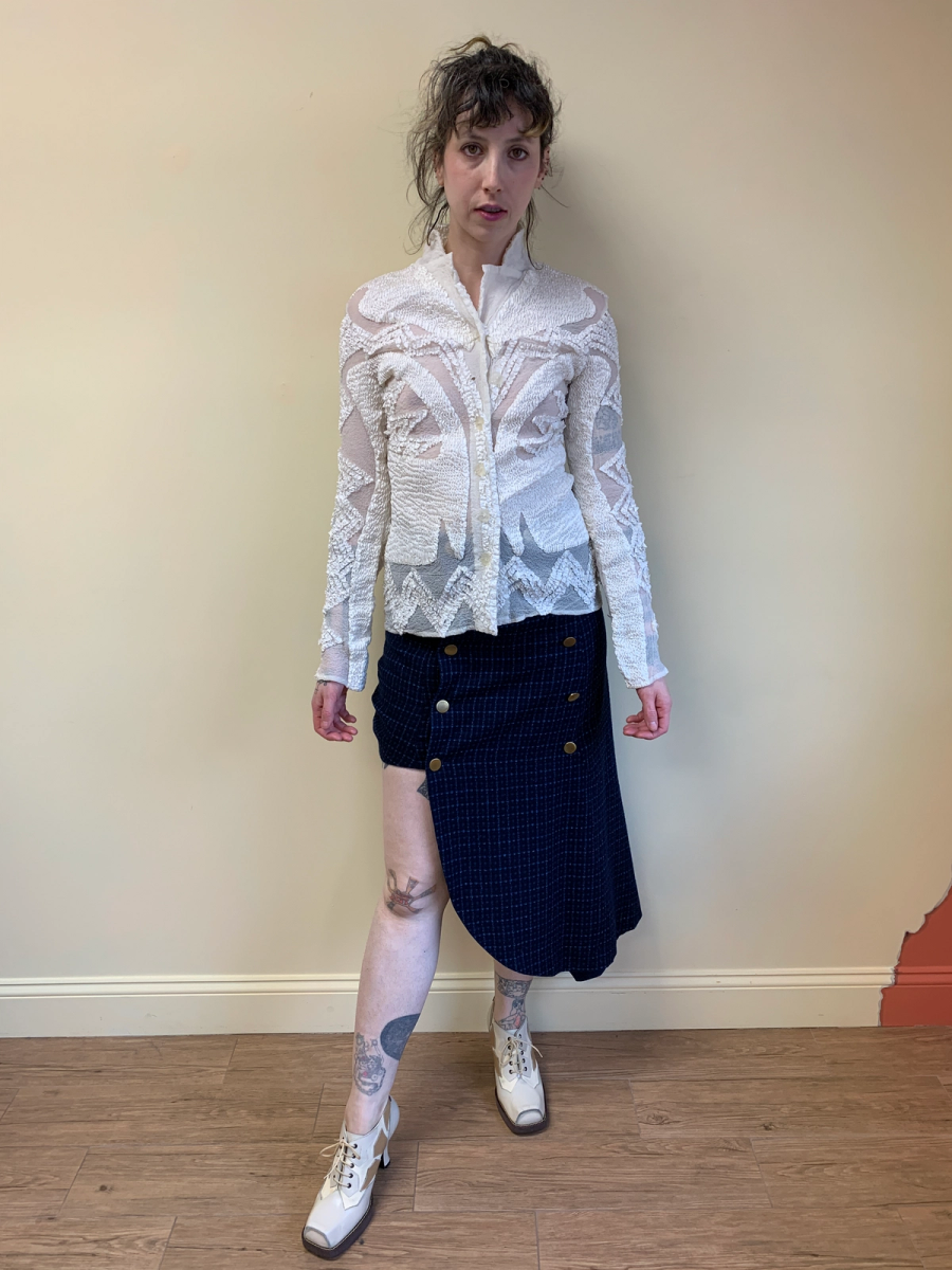 90s Yoshiki Hishinuma White Sculptural Top product image