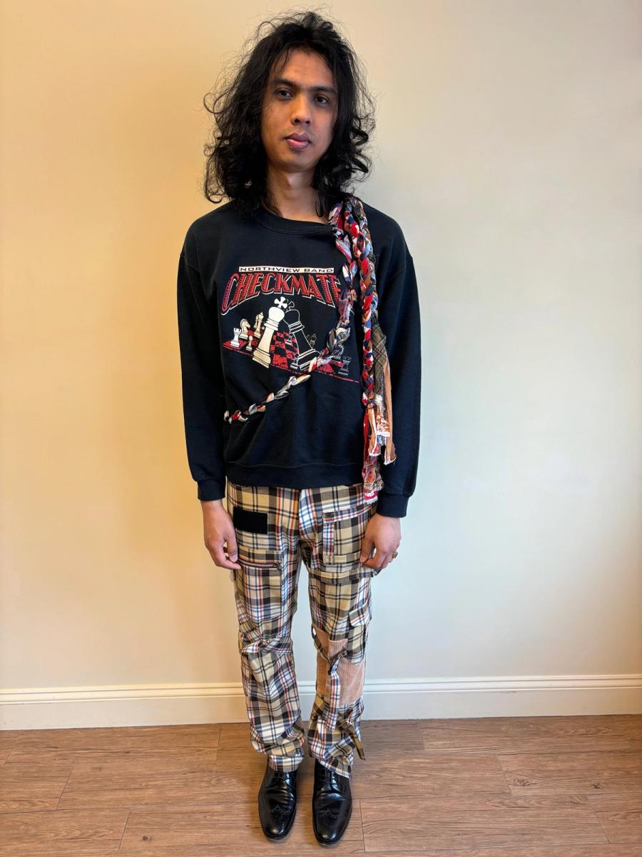 Tomoki Yurita Braided Checkmate Sweatshirt product image