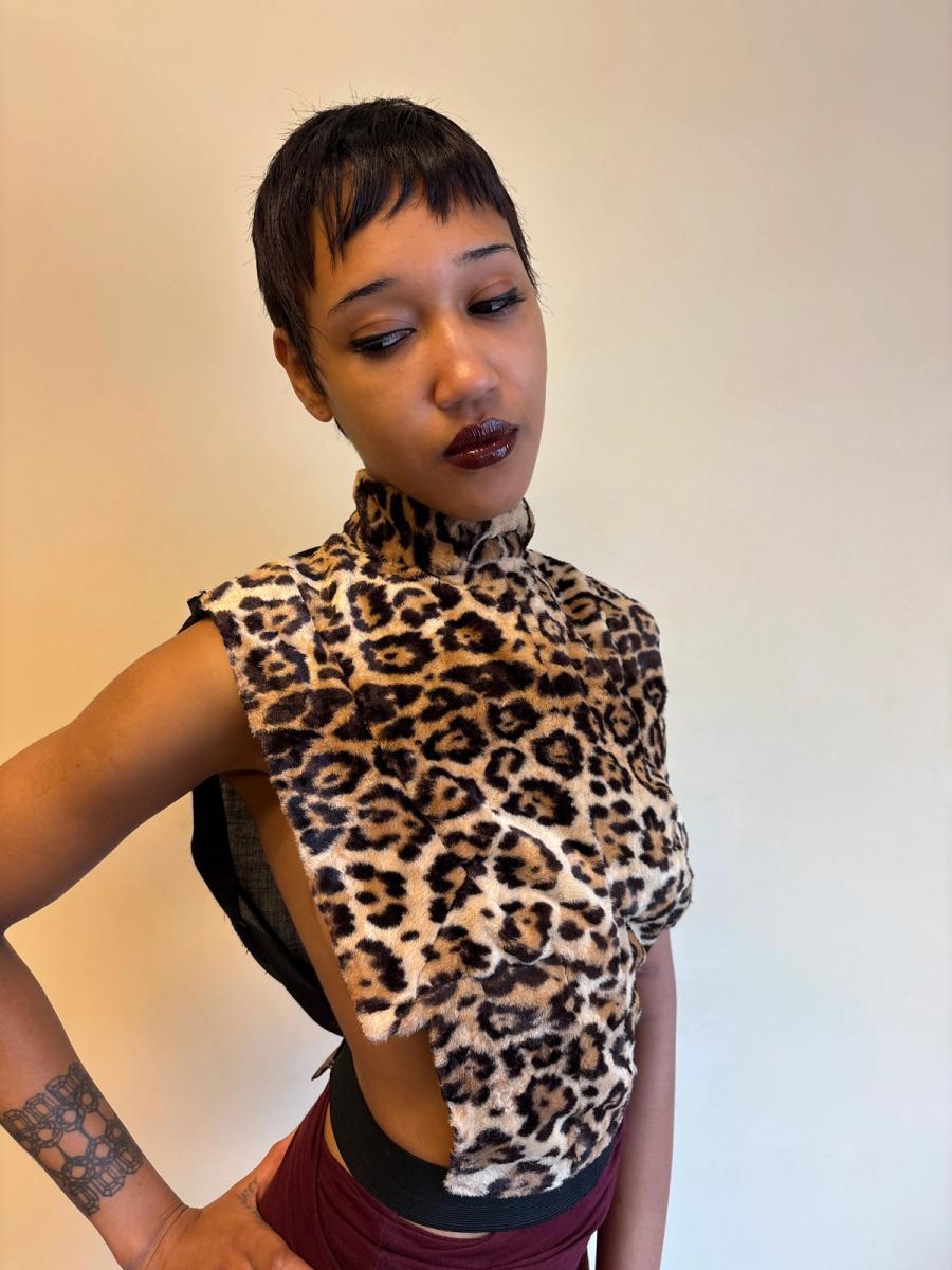 1940s Faux Fur Leopard Dickie product image
