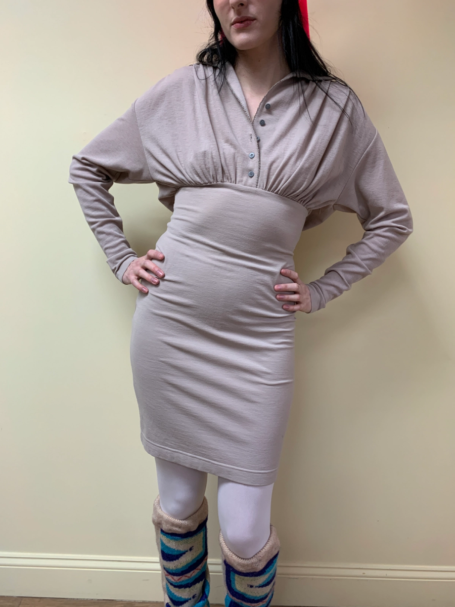 90s Chantal Thomass Tan Merino Dress product image