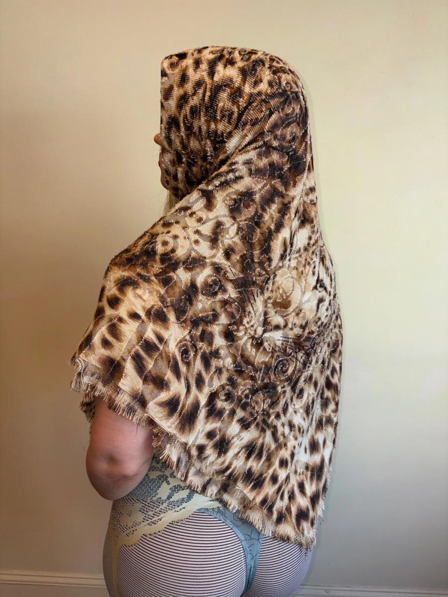 Vintage Krizia Oversized Leopard Print Shawl product image