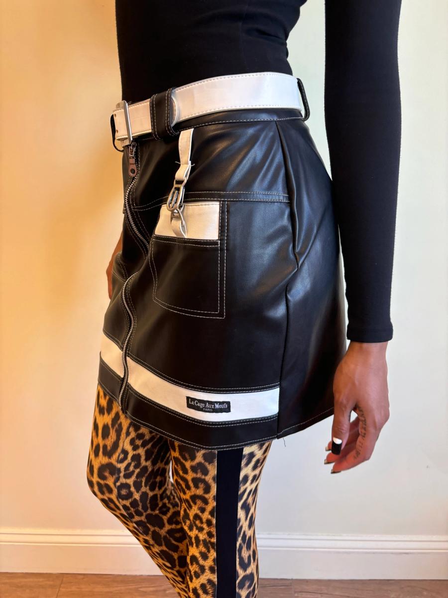 La Cage Aux Meufs Pleather Miniskirt  product image