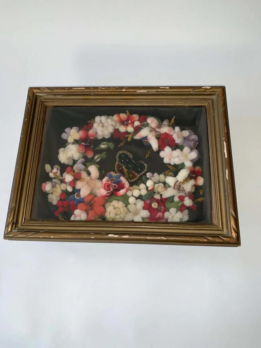 Victorian Felt Flower Mourning Wreath product image