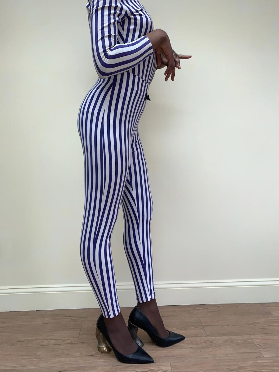 1992 Junior Gaultier Striped Set with Attached Choker product image