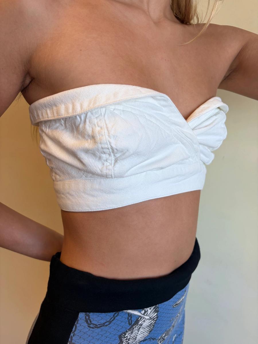 80s Mugler White Bandeau Top product image