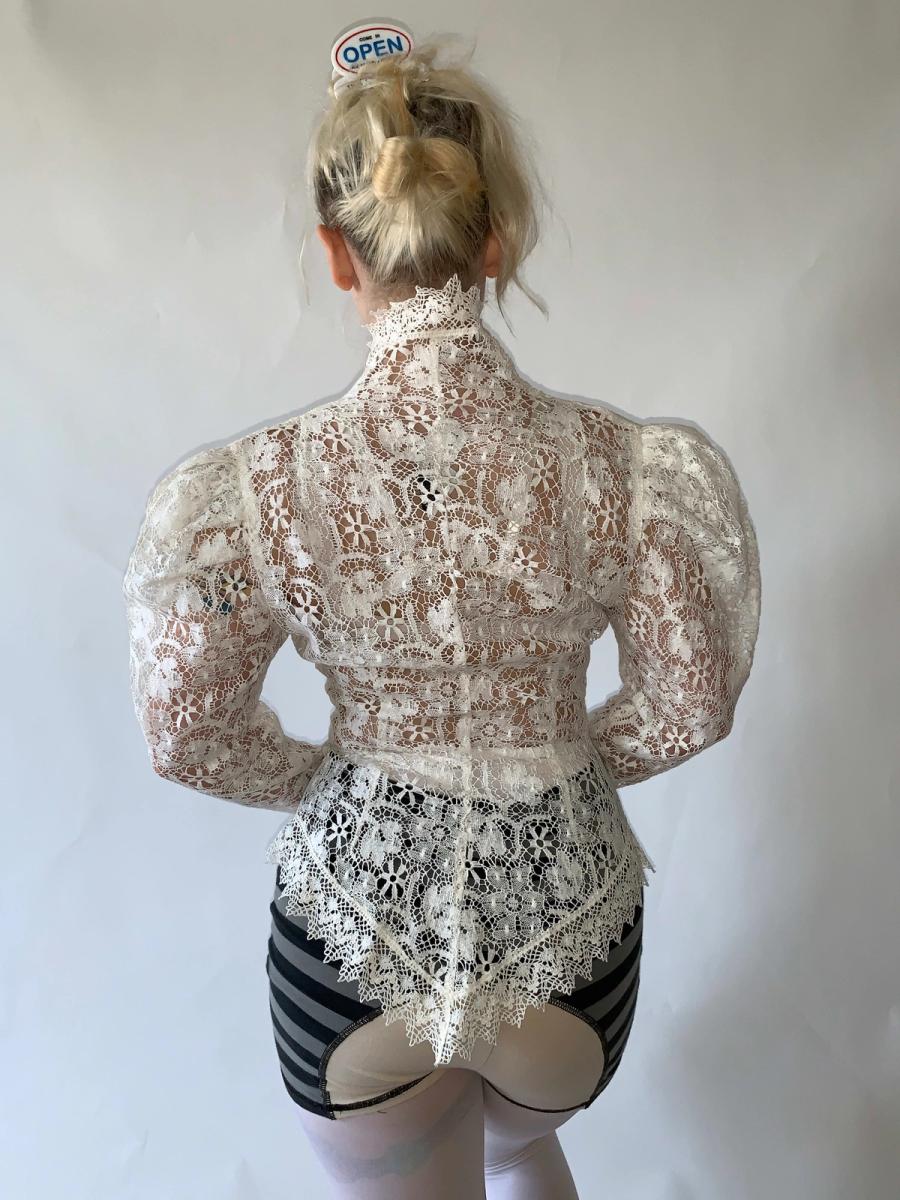 Norma Kamali 80s Does Victorian Lace Jacket product image